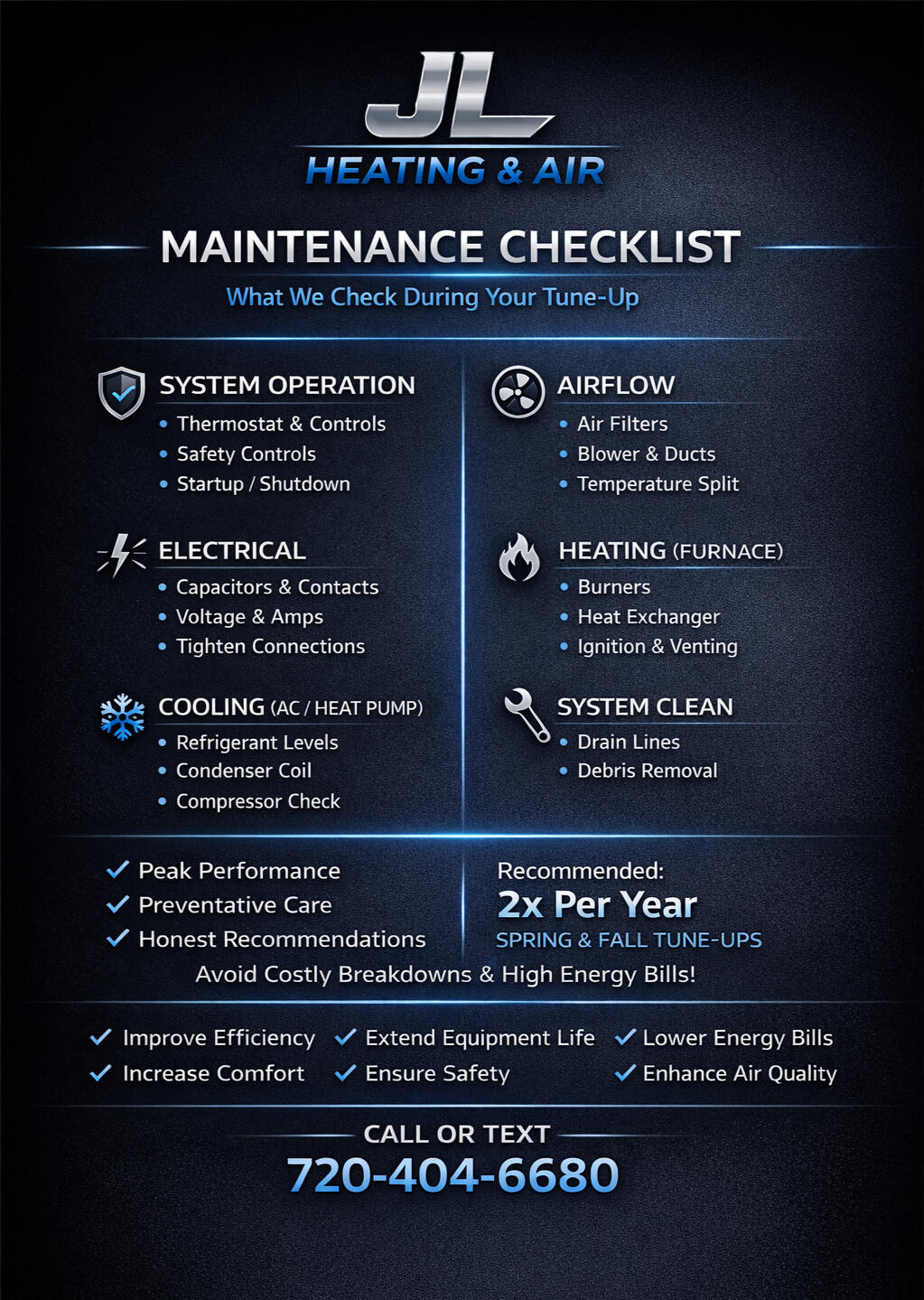 maimtenance checklist